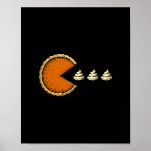 Zwartboard Thanksgiving Pompoentaart Jachtroom Spe Poster