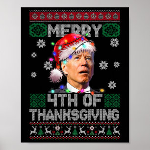 Zwartboardkrijt Thanksgiving Pompoentaart Jachtroo Poster