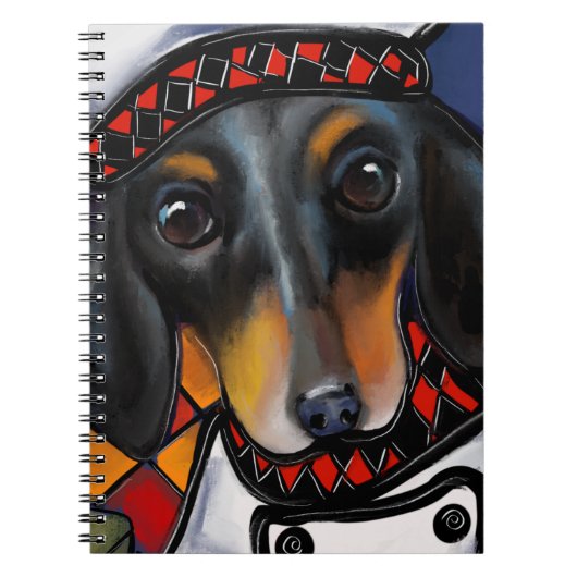 Zwartbruine Dachshund    Notitieboek (Voorkant)