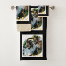 Zwartbruine Rough Collie Kunst