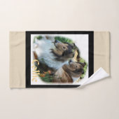 Zwartbruine Rough Collie Kunst Bad Handdoek (Handdoek)