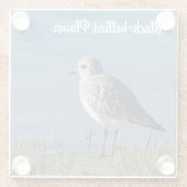 Zwartbuikklaver Glazen Onderzetter (Achterkant)