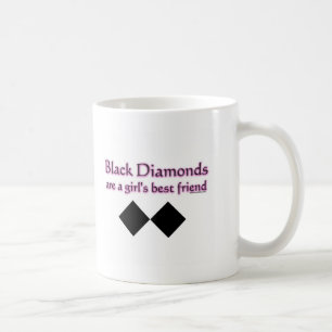 Zwartdiamanten zijn een beste vriendin voor meisje koffiemok