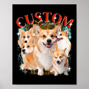 Zwartdruk Vintage Huisdieren Honden Kat Grappig Di Poster