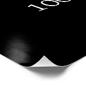 Zwarte 100e verjaardag welkom perfect poster (Hoek)