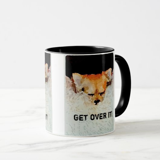 Zwarte 11oz Ringer-Mok Mok (Voorkant rechts)