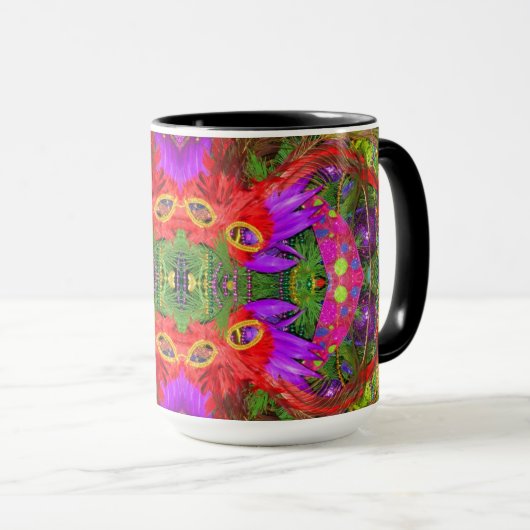 Zwarte 15 oz Ringer-Mok Mok (Voorkant rechts)