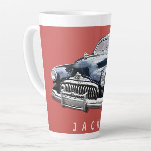  zwarte 1940-koper, aangepast latte mok (Linkerhoek)