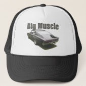 Zwarte 1967-odge-lader trucker pet (Voorkant)