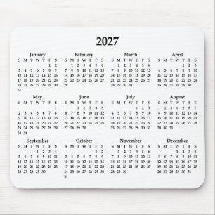Zwarte 2027-agenda op wit muismat