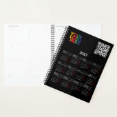 Zwarte 2027 Agenda Zakelijk Logo QR Code (Display)