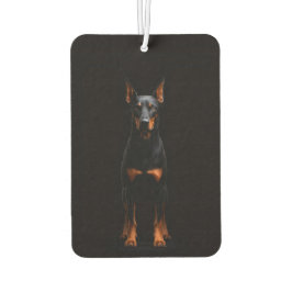 Zwarte 4 Luxe auto-airfresheners, Dobermann bewake Luchtverfrisser