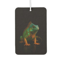 Zwarte 4 Luxe auto-airfresheners, Groene Leguaan