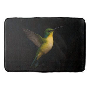 Zwarte 4 Luxe badmat met vliegende vogel