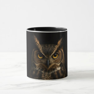 Zwarte 4 Luxe Combo Mok met Gouden Oog Uil