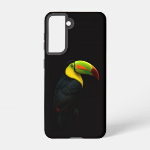 Zwarte 4 Luxe Galaxy S21 Hoes, Keelsnaveltoekan Samsung Galaxy Hoesje
