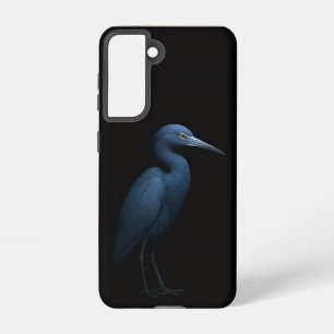 Zwarte 4 Luxe Galaxy S21 Hoes, Kleine Blauwe Reige Samsung Galaxy Hoesje