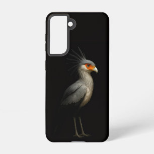 Zwarte 4 Luxe Galaxy S21 Hoes, Secretarisvogel Samsung Galaxy Hoesje