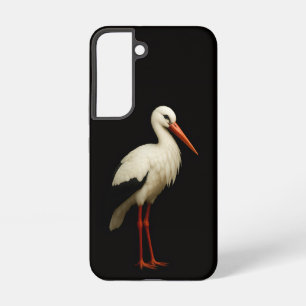 Zwarte 4 Luxe Galaxy S22 Hoes, Elegante Ooievaar Samsung Galaxy Hoesje