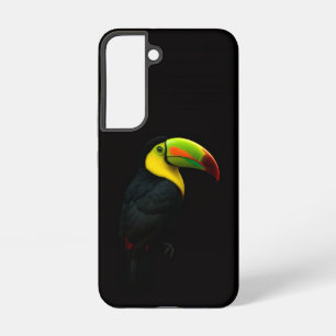 Zwarte 4 Luxe Galaxy S22 Hoes, Keelsnaveltoekan Samsung Galaxy Hoesje