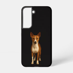 Zwarte 4 Luxe Galaxy S22 Hoes, Klasse Basenji Hond Samsung Galaxy Hoesje