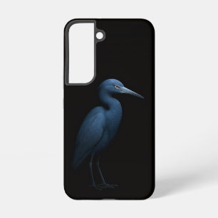 Zwarte 4 Luxe Galaxy S22 Hoes, Kleine Blauwe Reige Samsung Galaxy Hoesje