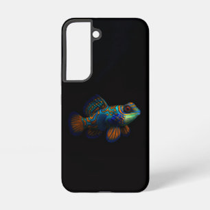 Zwarte 4 Luxe Galaxy S22 Hoes, Mandarijndraakvis Samsung Galaxy Hoesje