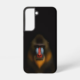 Zwarte 4 Luxe Galaxy S22 Hoes, Mandrill Aap Samsung Galaxy Hoesje
