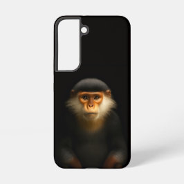 Zwarte 4 Luxe Galaxy S22 Hoes, Rode Douc Langur Samsung Galaxy Hoesje