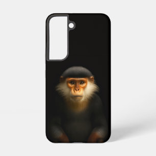 Zwarte 4 Luxe Galaxy S22 Hoes, Rode Douc Langur Samsung Galaxy Hoesje