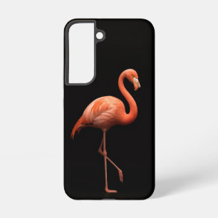 Zwarte 4 Luxe Galaxy S22 Hoes, Roze Flamingo Samsung Galaxy Hoesje