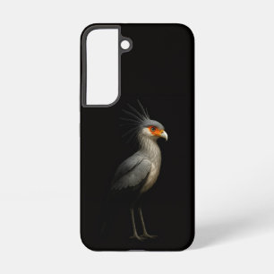Zwarte 4 Luxe Galaxy S22 Hoes, Secretarisvogel Samsung Galaxy Hoesje