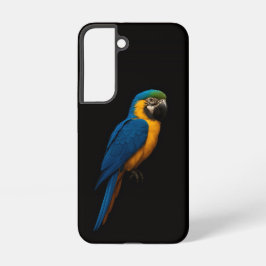 Zwarte 4 Luxe Galaxy S22 Hoesje, Blauwe Gele Ara Samsung Galaxy Hoesje