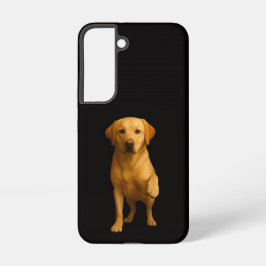 Zwarte 4 Luxe Galaxy S22 Hoesje, Teder Labrador Samsung Galaxy Hoesje