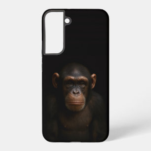 Zwarte 4 Luxe Galaxy S22 Plus, Serene Chimpansee Samsung Galaxy Hoesje