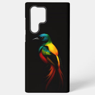 Zwarte 4 Luxe Galaxy S22 Ultra Hoes, Regenboogvoge Samsung Galaxy Hoesje