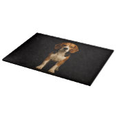 Zwarte 4 Luxe glazen bord Kind Beagle Snijplank (Hoek)