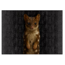 Zwarte 4 Luxe glazen bord met Sweet Quoll