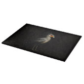 Zwarte 4 Luxe glazen bord Secretarisvogel Snijplank (Hoek)