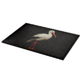 Zwarte 4 Luxe glazen snijplank Graceful Stork (Hoek)