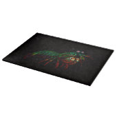 Zwarte 4 Luxe glazen snijplank Mantis Shrimp (Hoek)