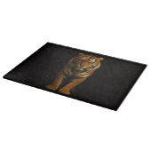Zwarte 4 Luxe glazen snijplank Noble Tiger (Hoek)