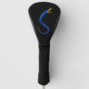 Zwarte 4 Luxe Golf Driver Hoes, Blauwe Lintaal Golfheadcover