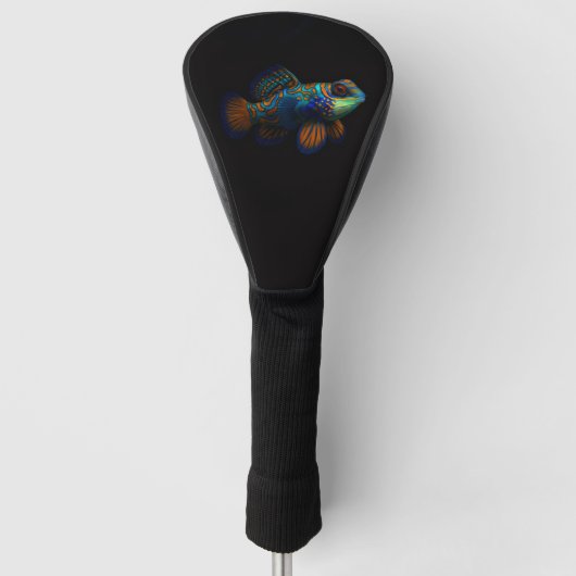 Zwarte 4 Luxe Golf Driver Hoes, Dragonet Mandarin Golfheadcover (Voorkant)