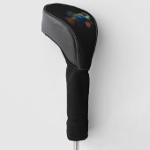Zwarte 4 Luxe Golf Driver Hoes, Dragonet Mandarin Golfheadcover (Schuin)