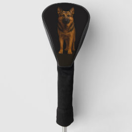 Zwarte 4 Luxe Golf Driver Hoes, Duitse Herder Golfheadcover
