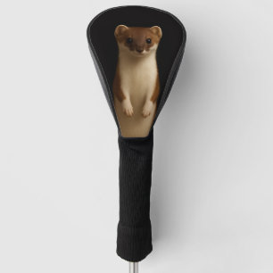 Zwarte 4 Luxe Golf Driver Hoes, Elegante Wezel Golfheadcover