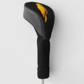 Zwarte 4 Luxe Golf Driver Hoes, Gouden Parkiet Golfheadcover (Schuin)