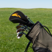 Zwarte 4 Luxe Golf Driver Hoes, Gouden Parkiet Golfheadcover (Insitu)