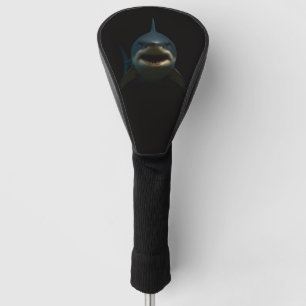 Zwarte 4 Luxe Golf Driver Hoes, Grote Witte Haai Golfheadcover